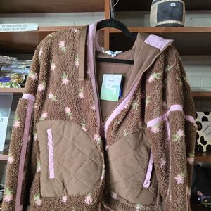 JoyLab Brown and Pink Ski Jacket